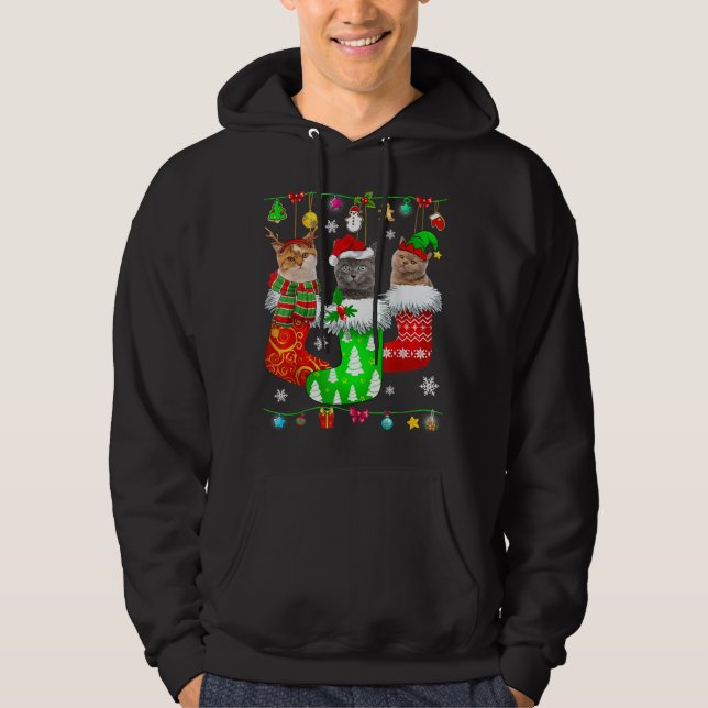 Sudadera Navidades agarran gato de Pajama Gato Gato Gato Ga (Anverso)