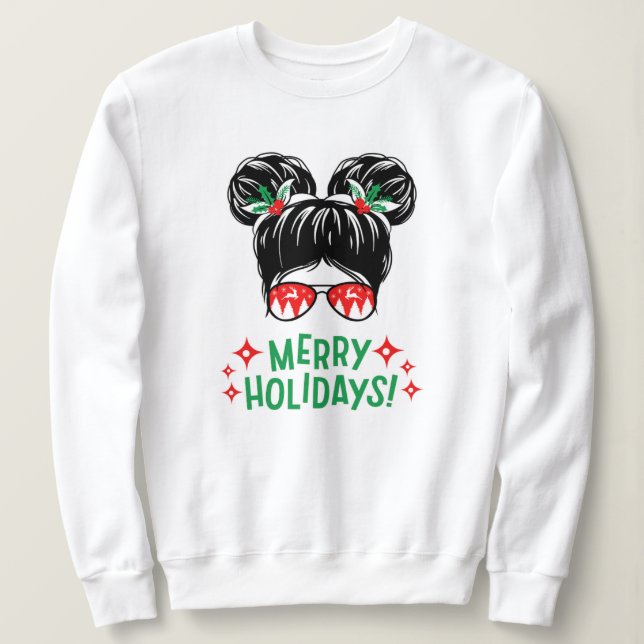 Sudadera navidades, alegres y brillantes, alegres, modernas (Anverso del diseño)