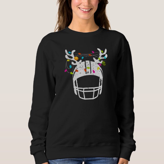 Sudadera Navidades alumbran a casco de fútbol navidad diver (Anverso)