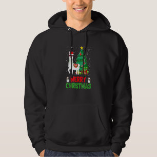 Sudadera Navidades alumbran Cute Llama Alpaca Santa Hat Feo