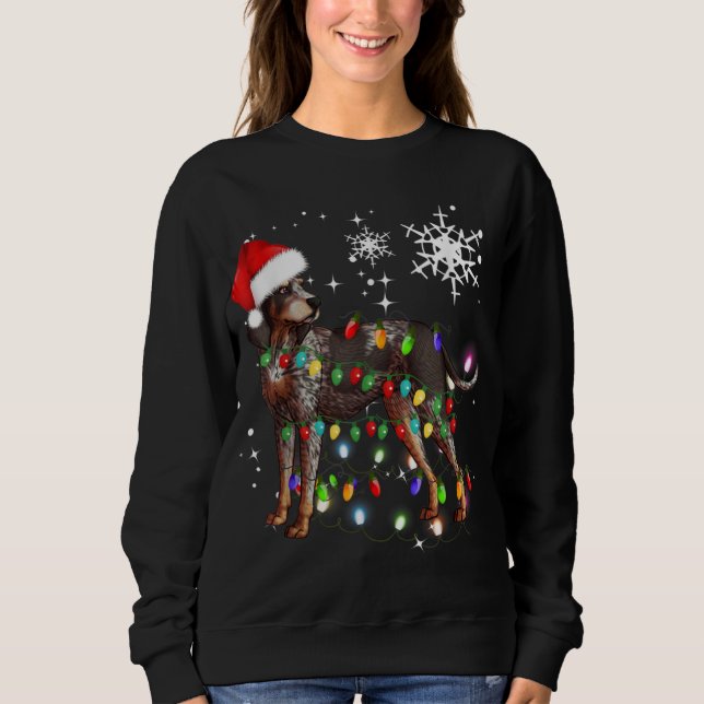 Sudadera Navidades alumbran perro de cola azul (Anverso)