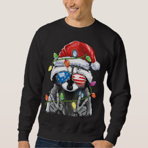 Sudadera Navidades alumbran Raccoon Santa Funny Navidades T