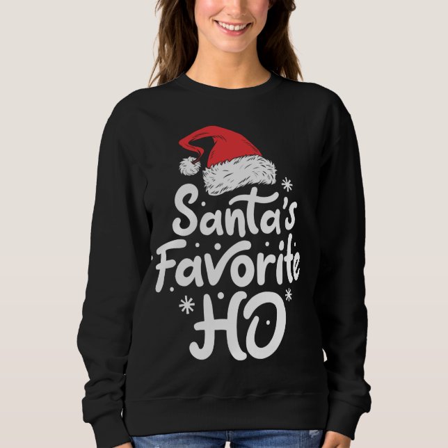 Sudadera Navidades amigables favoritas de Santa María navid (Anverso)
