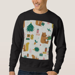 Sudadera Navidades Animales Forestales: Vibe de época