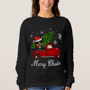 Sudadera Navidades australianos de camiones rojos en bicicl