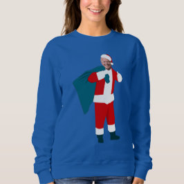 Sudadera navidades azules de santa claus joe biden