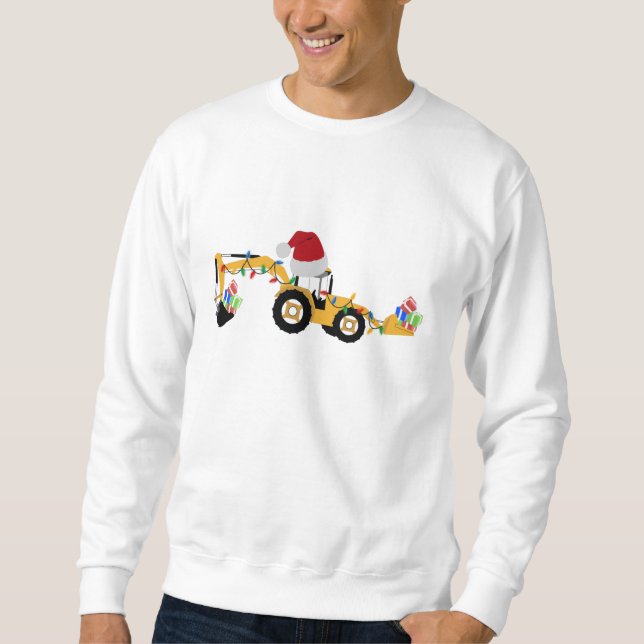 Sudadera Navidades Backhoe Construction Truck (Anverso)