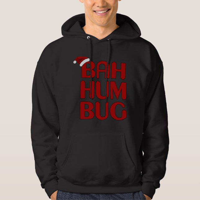 Sudadera Navidades Bah Humbug Shirt-Xmas Humbug Santa Hat (Anverso)