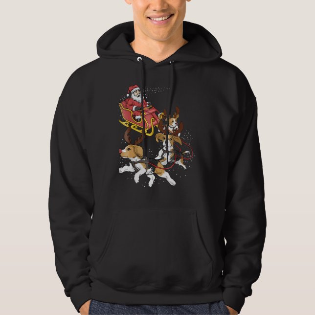 Sudadera Navidades Beagle Tee Por Perro Cuto (Anverso)