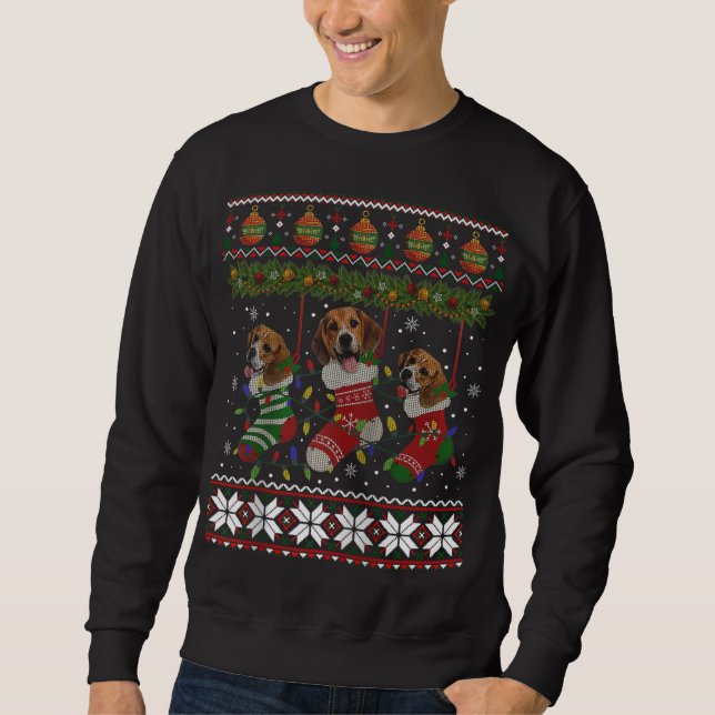 Sudadera Navidades beagles beagle beagle Perro Cute Socks N (Anverso)