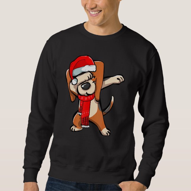 Sudadera Navidades beagles de Dabbing disfraces Fiesta Cuta (Anverso)