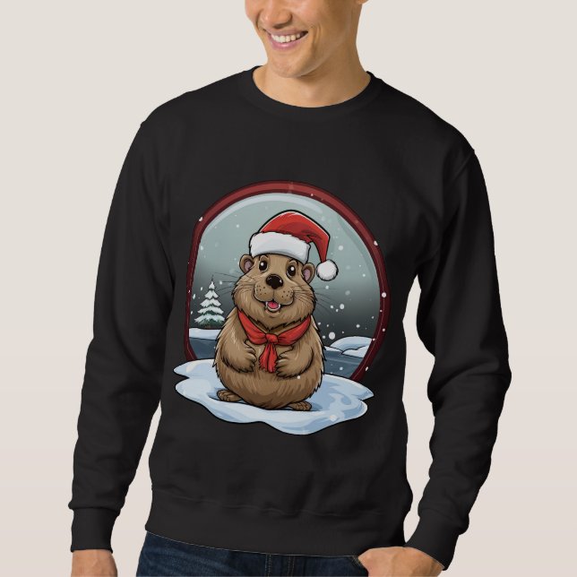 Sudadera Navidades Beaver (Anverso)