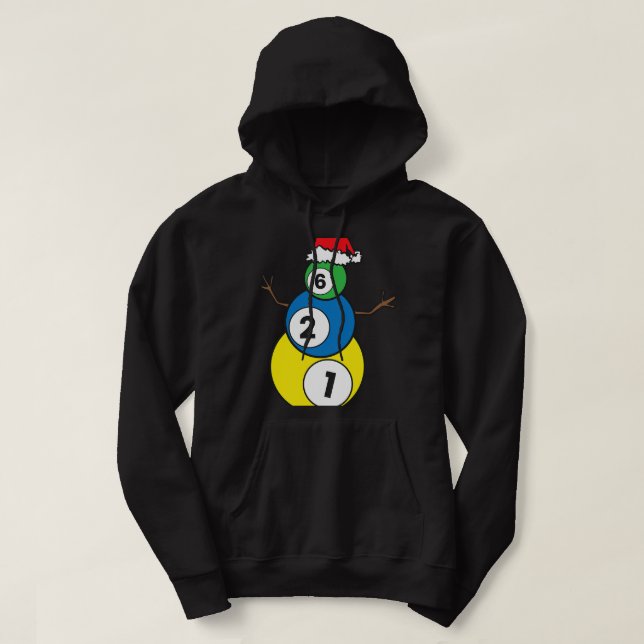 Sudadera Navidades Billiards Snowman Kids Christmas Present (Diseño del anverso)