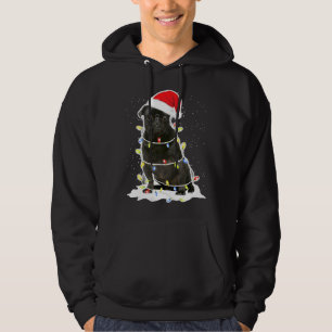 Sudadera Navidades Black Pug camiseta clásica ligera 134