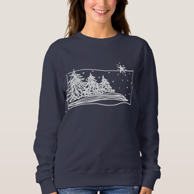 Sudadera Navidades blancos se abstienen de usar arte (Anverso)