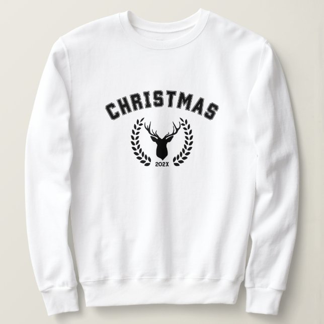 Sudadera Navidades blancos y negros de personalizado Sweate (Anverso del diseño)