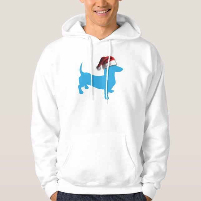 Sudadera Navidades Blue Dachshund (Anverso)