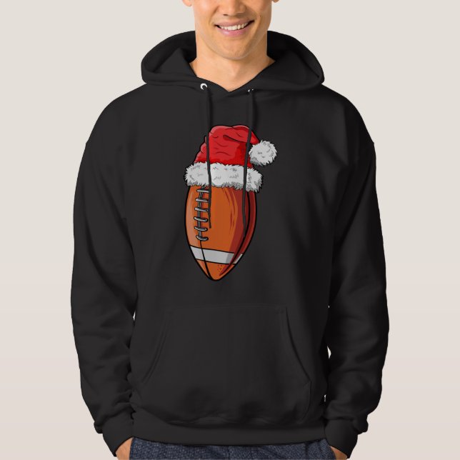 Sudadera Navidades Bolas de fútbol Santa Hat Deportes diver (Anverso)
