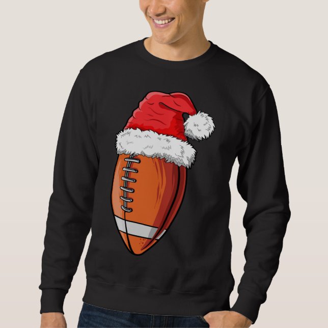 Sudadera Navidades Bolas de fútbol Santa Hat Deportes diver (Anverso)