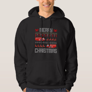 Sudadera Navidades bombero con camión de bomberos navideños