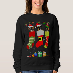 Sudadera Navidades Boxer Pajama Perro zarpa Santa Hat X