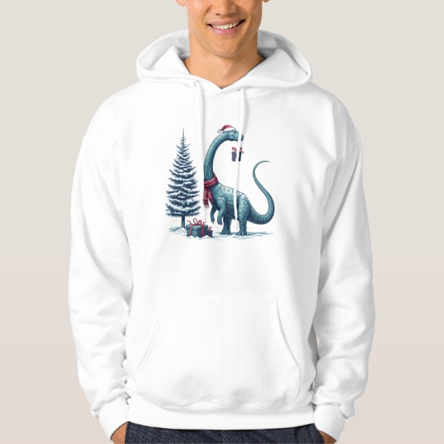Sudadera Navidades Brontosaurus dinosaur (Anverso)