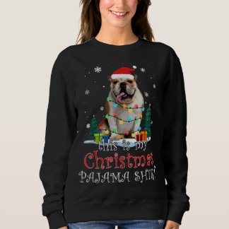 Sudadera Navidades Bulldog inglés Pajama enciende regalo gr