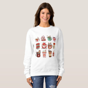Sudadera Navidades cafés con menta retro de cacao