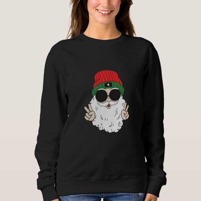 Sudadera Navidades Camisas suaves por la paz 2023 - Santa F (Anverso)