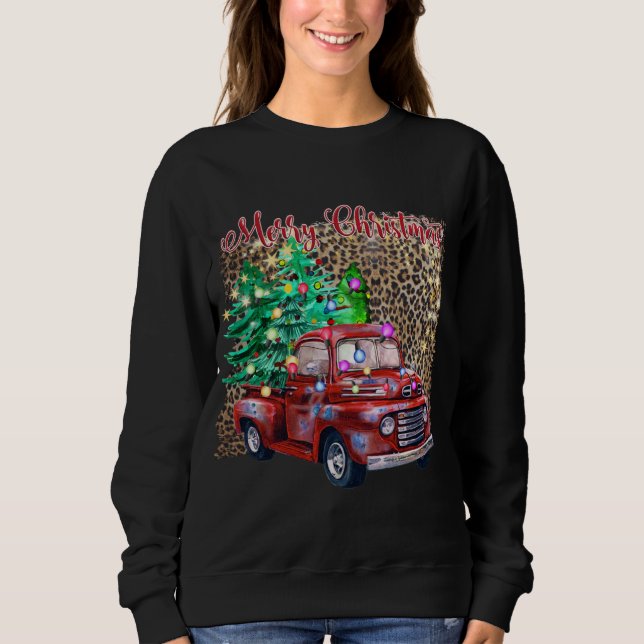 Sudadera Navidades Campesinos Camión Rojo Estético Y Cristo (Anverso)