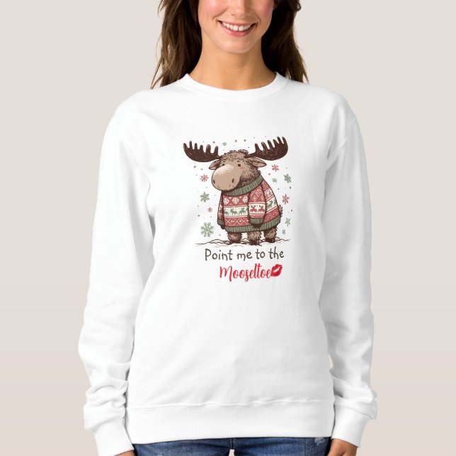 Sudadera Navidades caprichosos Moose (Anverso)