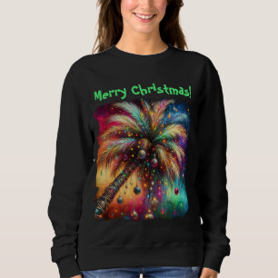Sudadera Navidades caprichosos Palm Tree Tropical Beach Viv