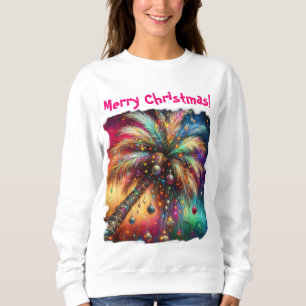 Sudadera Navidades caprichosos Palm Tree Tropical Beach Viv