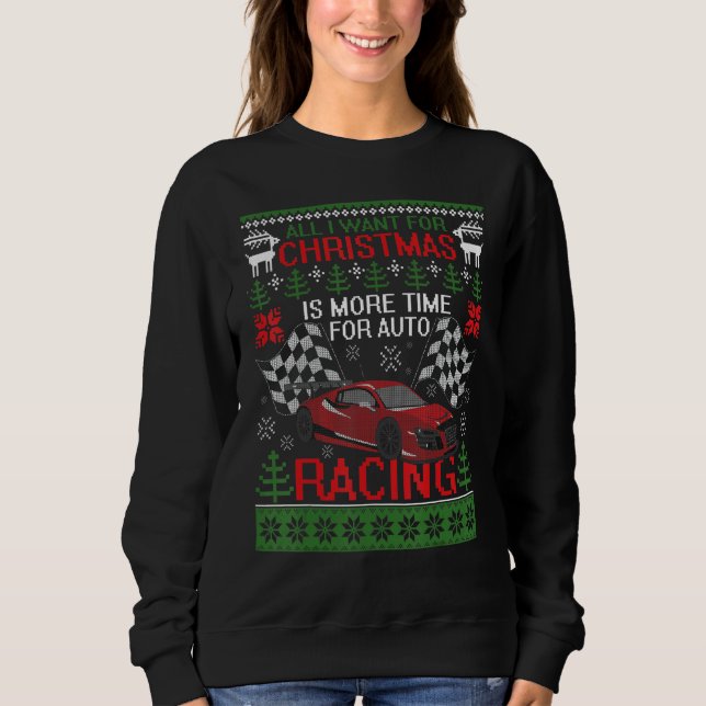 Sudadera Navidades Carreras automática divertida y feas nav (Anverso)