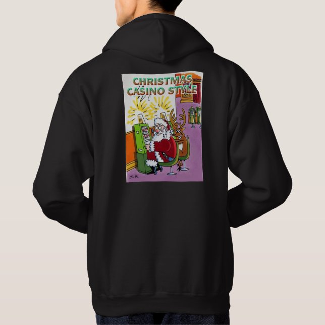 Sudadera Navidades Casinos Estilo negro de vuelta (Reverso)