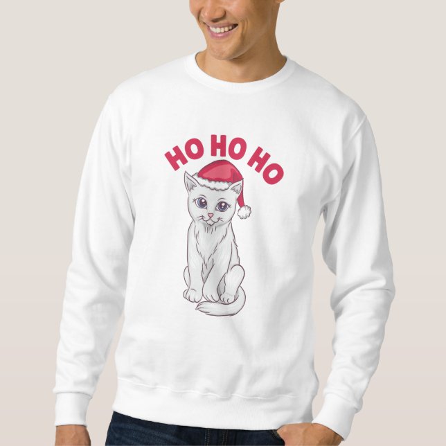 Sudadera Navidades Cat Ho Ho Ho Ho (Anverso)