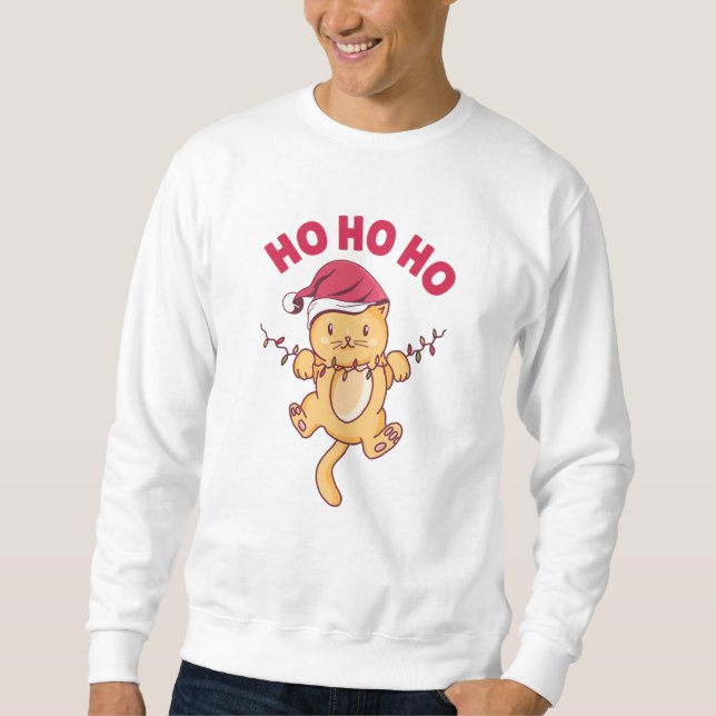 Sudadera Navidades Cat Ho Ho Ho Ho (Anverso)