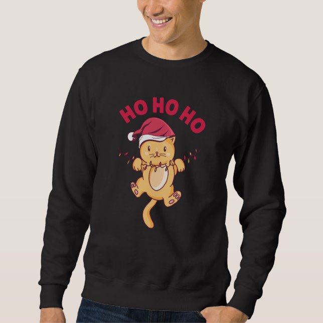 Sudadera Navidades Cat Ho Ho Ho Ho (Anverso)