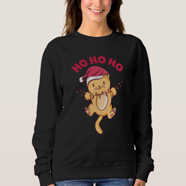Sudadera Navidades Cat Ho Ho Ho Ho (Anverso)