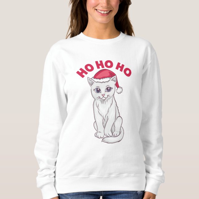 Sudadera Navidades Cat Ho Ho Ho Ho (Anverso)