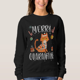 Sudadera Navidades Cat Merry Quarantine Santa Claus Ugly Ch