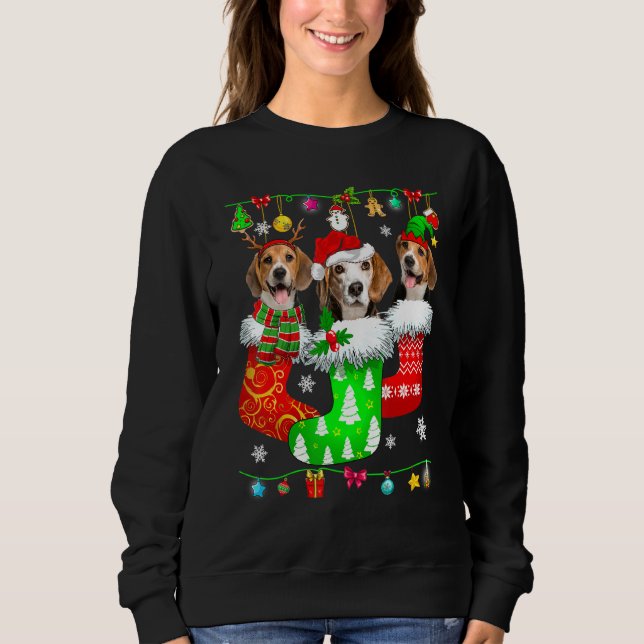 Sudadera Navidades Cazan Cachorro de Perro Beagle Pajama (Anverso)