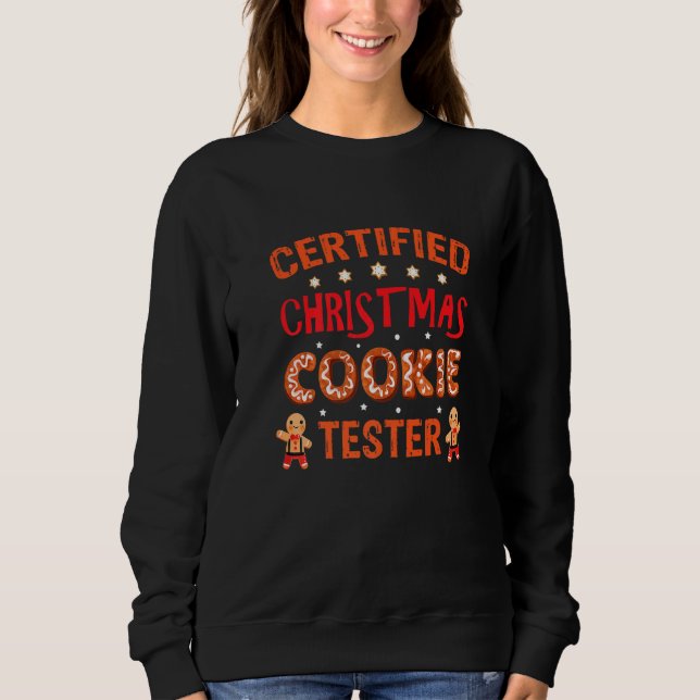 Sudadera Navidades certificados Cookie Tester Navidades Bak (Anverso)