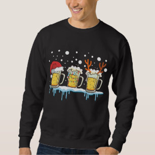 Sudadera Navidades Cerveza Mugs Santa Hat Xmas Luces Reinbe