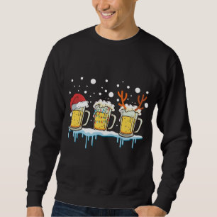 Sudadera Navidades Cerveza Mugs Santa Hat Xmas Luces Reinbe