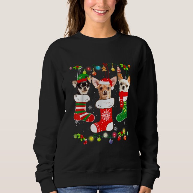 Sudadera navidades chihuahua regalan divertido amor de perr (Anverso)