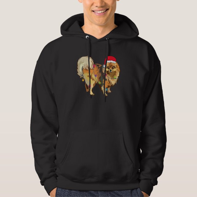 Sudadera Navidades Cocker inglés Santa Hat ilumina Navidad (Anverso)