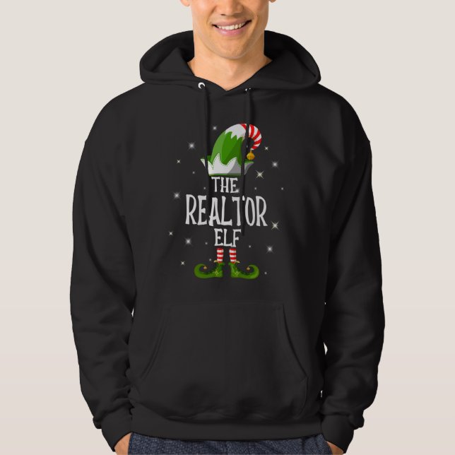 Sudadera Navidades coincidentes de la familia Realtor Elf (Anverso)