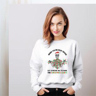 Sudadera Navidades colgantes muertos adentro esqueleto dive