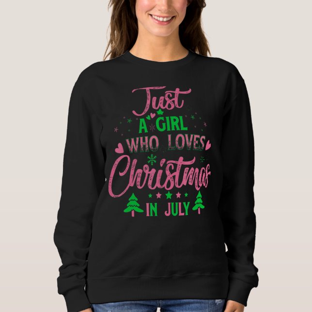 Sudadera Navidades Como Un Chica Que Ama A Los Navidades (Anverso)
